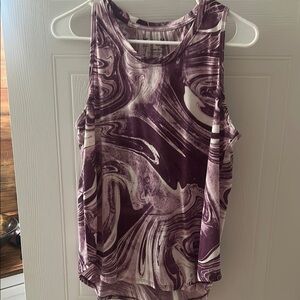 Xersion Purple Graphic Sleeveless Tank Top